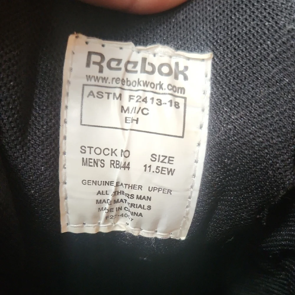 Reebok Men's Brown and Black Steel Toe Work Shoes - Picture 2 of 5